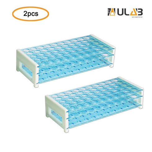 ULAB Scientific Detachable Test Tube Rack for Tubes of Dia.=17mm, 50 Holes, PS Material, Pack of 2, UTR1006