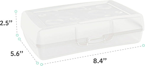 Storex Pencil Case, Plastic Organizer for Kids' Desks and Backpacks, Ice, 24-Piece Value Pack