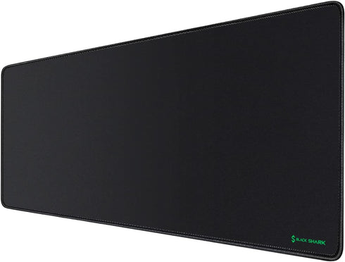 Black Shark Gaming Mouse Pad Desk Mat, 31.5” x 11.8” x 0.15”, Superfine Fiber Surface, Non-Slip Rubber Base for Gamers