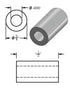 Aluminum Spacer 3/4" OD x 3/8" ID, Round Unthreaded Standoff Bushing, Fits 3/8" or M10 Screws, 10 Pack
