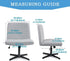 Generic Armless Criss Cross Chair Cover Looking Stretch Mid Back Wide Accent Chair Slipcover, Exquisite Vanity Cover