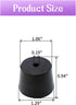 PENCK 6pcs Rubber Stopper with Hole 27mm to 34mm Tapered Plug Black Test Tubes Bungs Stoppers for Lab Home Use