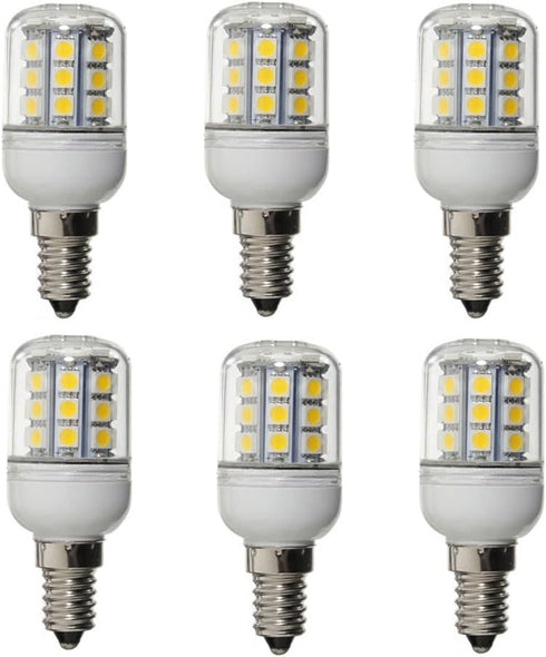 2X E14 LED 3W Equivalent, 30W Incandescent Lights Bulb, DC 12V-24V, Warm White 3000K, 30 SMD 5050