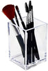 Clear Acrylic Pencil Pen Holder Cup, Clear Makeup Brush Holder, Acrylic Desk Accessories, Stationery Organizer for Office Desk Accessory