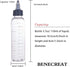 BENECREAT 12 Pack 110ml Transparent Plastic Dispensing Bottle with Twist Cap and Graduated Measurement for Liquids, Inks, Oils, Arts and Crafts by BENECREAT