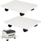 Wopgrty 2 Pcs Under Desk Printer Stand with 4 Caster Wheels, White Movable