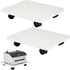 Wopgrty 2 Pcs Under Desk Printer Stand with 4 Caster Wheels, White Movable