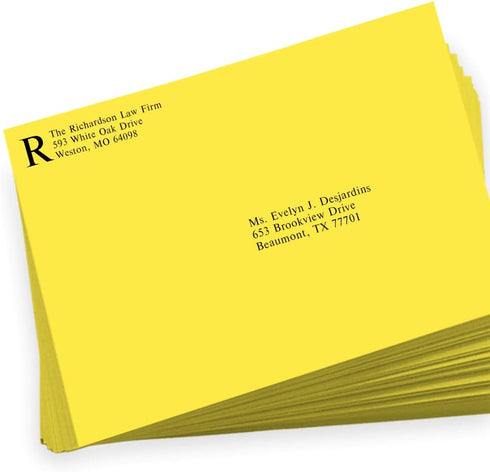 LUXPaper 9 x 12 Booklet Envelopes | Citrus Yellow | 80lb. Text | 50 Count