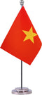 Krmkot Vietnam Vietnamese Desk Flag Table Flag, Small Mini Vietnam Vietnamese Desktop Flag,Miniature