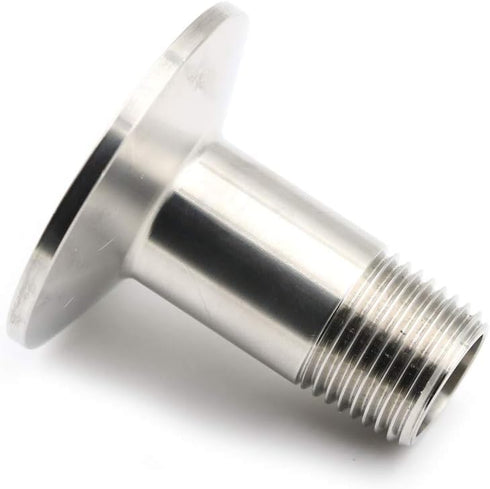 Beduan Stainless Steel Sanitary Fitting Home Brew Connector, 1.5" Tri Clamp to 1/2" NPT Male (Ferrule OD 50.5mm)