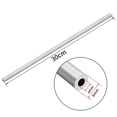 uxcell 4Pcs 6063 Seamless Aluminum Round Straight Tubing, 1 Feet Length, 0.156 Inches ID, 0.312 Inches OD