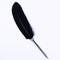 OPENDGO Feather Ballpoint Pen, Black Ink Vintage Feather Quill, Refined Plated Rod, Wedding Gift Signature Pen