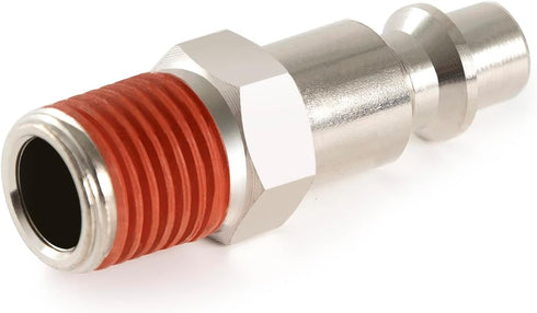 Industrial Air Plug, 1/4" Body Size, 3/8" NPT Male Pneumatic Plugs, 10-PACK Air Compressor Accessories Fittings