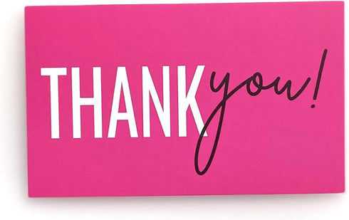RXBC2011 Pack 100 Thank You for your support Cards Handwritten Lettering Design Thank you small business Card