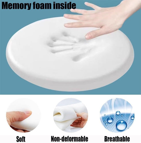 FANGMING Chair Cushions for Dining Chairs Leather Round Chair Pad Soft Memory Foam Indoor and Outdoor Non-Slip Round