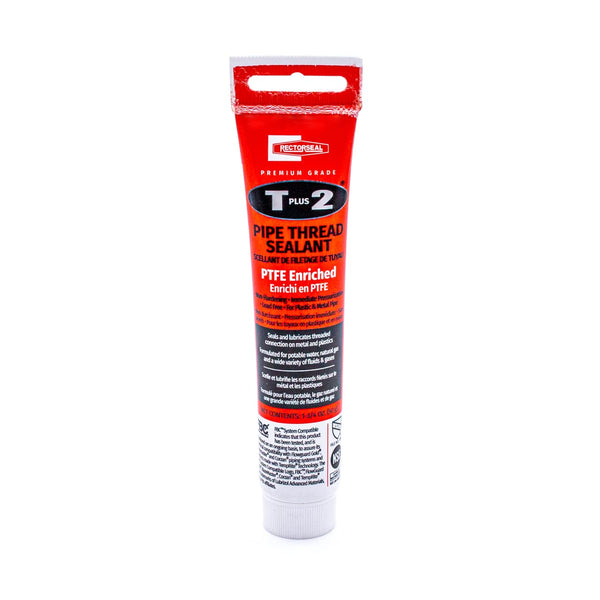 Rectorseal 23710 T Plus Pipe Thread Sealant, 1-3/4-Ounce Tube, White
