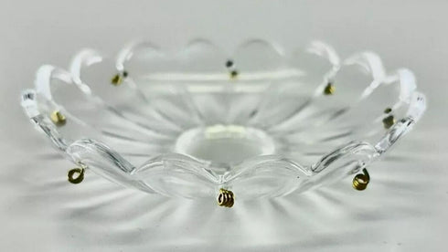 Generic 3.8 0.8 8 0.9" x with Gold Pins Crystal Glass Chandelier Bobeche Center Hole