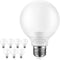 8 Pack Bathroom Light Bulbs, 60 Watt Equivalent, E26 Medium Base, Daylight 5000K, G25 LED Globe Light Bulbs