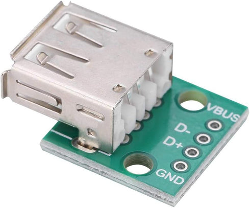 Oumefar 10Pcs USB Breakout Board, USB Type A Female Breakout Board with 2.54mm Pitch Connector DIP Socket