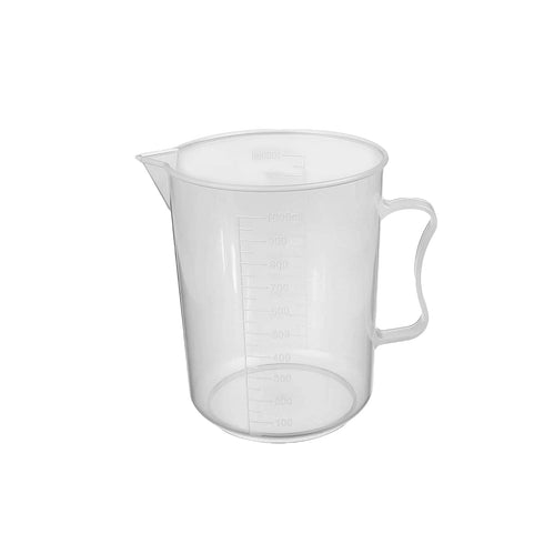 Othmro 1000ml Measuring Cup, pp Plastic Graduated Beaker, Clear with Handle for Lab Kitchen Liquids