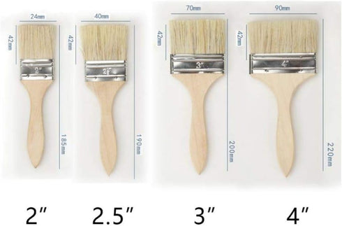 Professional chip Paint Brush, Household Paint Brush, Furniture Paint Brush, Paint Brush, Wallpaper Brush 4 Pieces (2 inches, 2.5 inches, 3 inches, 4 inches)