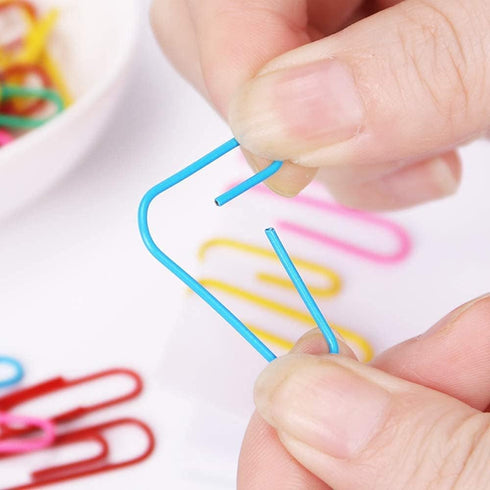 Vinaco Colorful Paper Clips, 400PCS Medium and Jumbo (1.3 inch & 2 inch), Durable Rustproof Large Paperclips