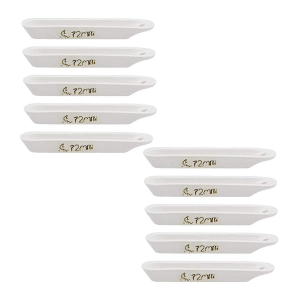 uxcell 45% Alumina Crucible Boat, 1.8ml Sample Holder, 72x11x9mm, 10pcs