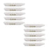 uxcell 45% Alumina Crucible Boat, 1.8ml Sample Holder, 72x11x9mm, 10pcs
