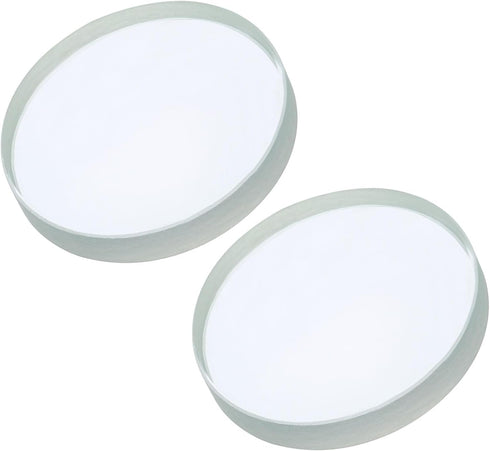 YOKIVE 2 Pcs Double Concave Lens, Clear Glass Optical Lenses, 100mm Focal Length for Telescope and Photography