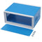 Zulkit Blue Metal Junction Box, DIY Electric Enclosure Case, Preventive Case, 7.9 x 6.5 x 3.5 inch.