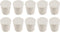 10 Pcs 4# White Solid Rubber Stoppers, Tapered Lab Plugs, Dia. 26mm x Dia. 19mm - Height 28mm