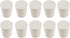 10 Pcs 4# White Solid Rubber Stoppers, Tapered Lab Plugs, Dia. 26mm x Dia. 19mm - Height 28mm