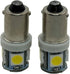 Rebaydo 2pcs E10 Bulb 6 LED Volt AC or DC Map Dome Trunk Accessory Light (Color:Green;)