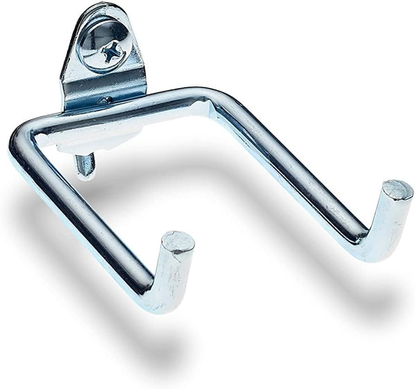 Triton Products Silver Double Rod Pegboard Hooks, 2 3/4", 10 Pack