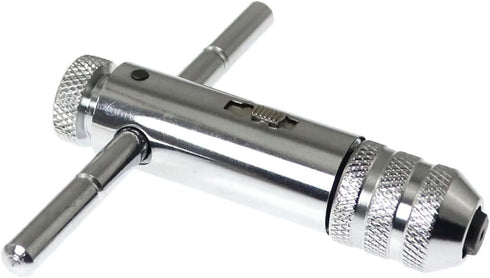 1Set Adjustable Ratchet Hand Tap Wrench, M3 M8 T Handle for Taps, Drills, Reamers