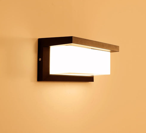 ZYI 18W IP65 3000K LED Outdoor Wall Sconce, Waterproof Exterior Porch Light Fixture, Warm White Hardwired Wall Light