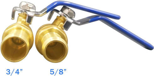 Joywayus 3/4" Hose Barb Inline Brass Shutoff Ball Valve for Water Oil Air Gas Fuel Line Pipe Fittings