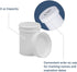 EZY DOSE Ointment Jar and Container - Leak-Proof for Creams and Balms, Durable Design, 2 oz Capacity, White (Pack of 12)