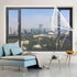 VOLLENC 125x195cm Plastic Window Covering for Winter WhiteWeatherproofing Window Insulation Kits with Full Frame Magic