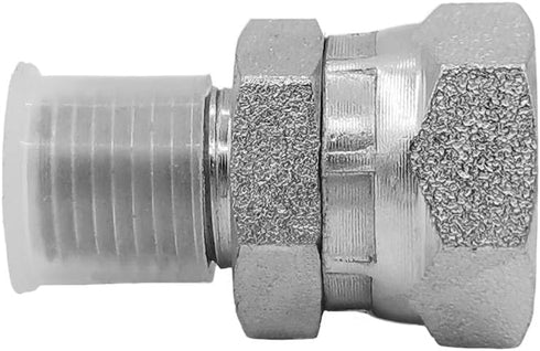 (2-PACK) 1404-04-06 Hydraulic Hose Adapter Fitting, 1/4" Male x 3/8" Female Swivel Carbon Steel