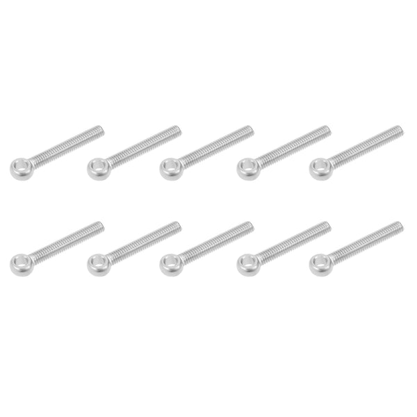 METALLIXITY Shoulder Swing Lifting Bolt (M6x40mm) – 10Pcs, 304 Stainless Steel Eye Bolts for Home Renovation, Fasteners