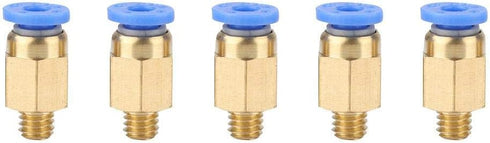 5PCS 3D Printer Accessories, PC4-M6 Pneumatic Connector, 4MM Pneumatic Joint Nylon Tube Parts