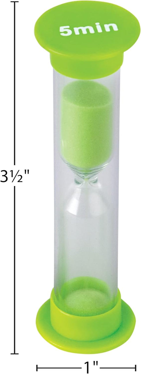 Teacher Created Resources 5 Minute Sand Timer, Small, Green (20662)