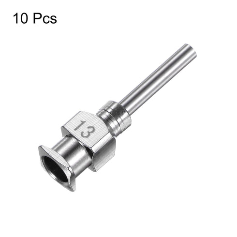 10pcs 14Gauge Stainless Steel Dispensing Needles, 1/2" Blunt Tips Luer Lock for Thick Liquids