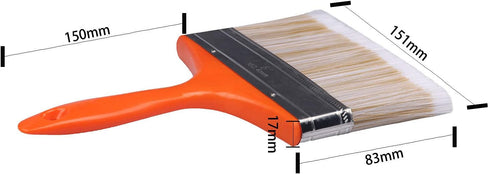 Large 6 Inch Paint Brush, Soft Tip Brush for Walls, Quick Decking, Fence, Furniture Paint Application