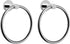 NearMoon Bath Towel Ring, Modern Round Towel Hanger, Thicken Stainless Steel Hand Towel Holder, Wall Mounted (Chrome, 2