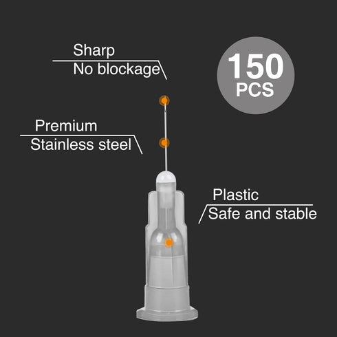 150 Pack 27 1/2 inch TENKAIWICK Gauge Needle, Sterile Disposable Injection Luer Lock Industrial Accessories Needles,Lab