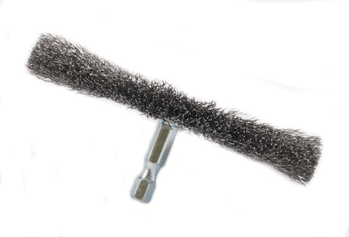 Forney 72739 Wire Wheel Brush, Coarse Crimped, 1/4-Inch Hex Shank, 4-Inch-by-.012-Inch