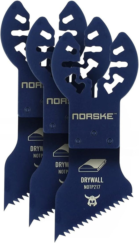 Norske Tools NOTP285 Drywall Cutting Blade (3/Pack), Oscillating Tool Accessories, Oscillating Saw Blades, Black