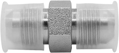 (4-PACK) 2403-06-06 Hydraulic Hose Adapter Fitting - 3/8" Male JIC 37° Flare × 3/8" Male JIC 37° Flare